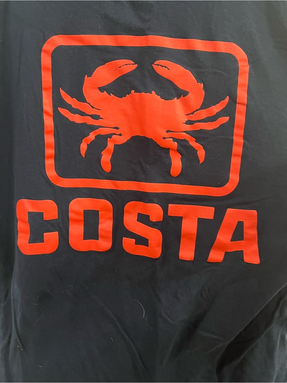 Costa Black T-Shirt with Red Crab Logo - Picture 1 of 5